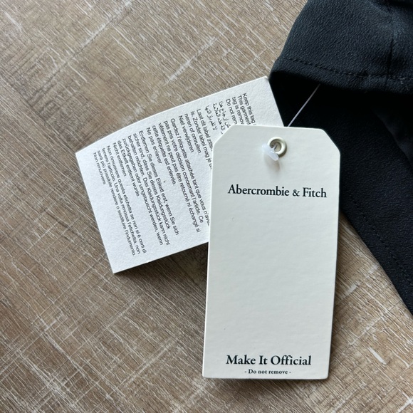 Abercrombie & Fitch Y2K Halter Dress S P Black Knot Cutout Mini Date NWT $99 - Picture 4 of 10